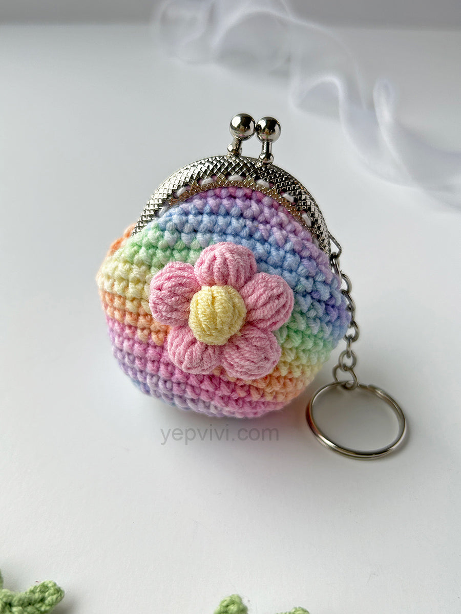 Finished hand crochet coin purse | Bear, Dog, Flower and other 10 styles| Gift ideas