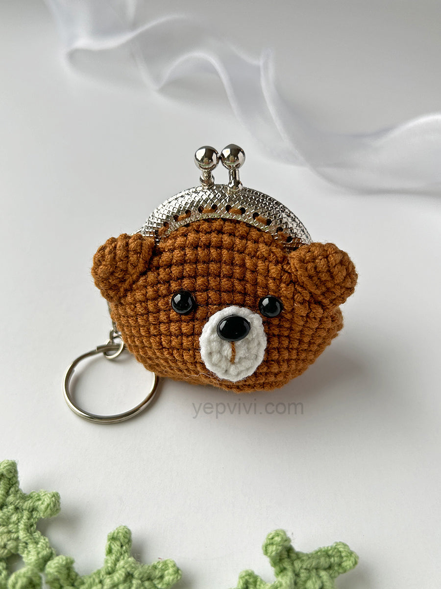 Finished hand crochet coin purse | Bear, Dog, Flower and other 10 styles| Gift ideas