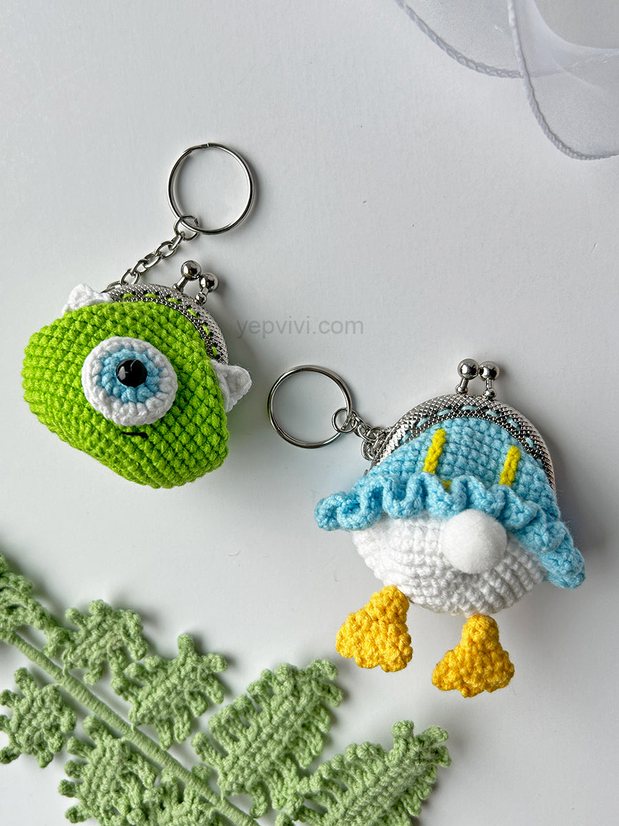 Finished hand crochet coin purse | Bear, Dog, Flower and other 10 styles| Gift ideas