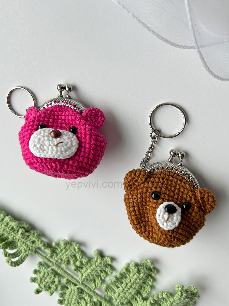 Finished hand crochet coin purse | Bear, Dog, Flower and other 10 styles| Gift ideas
