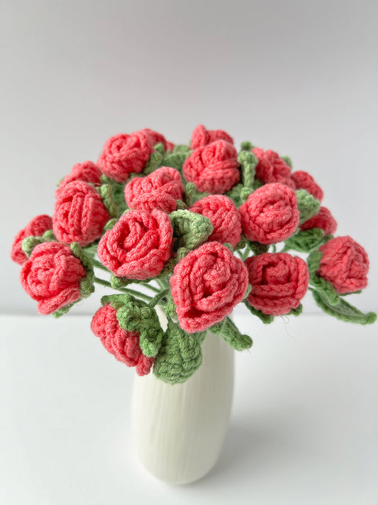 Finished Crochet Rose|5-head Rose|Crochet Flower Bouquet