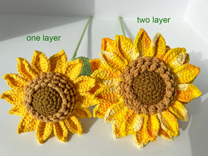 Finished Crochet sunflower|Crochet Flower Bouquet