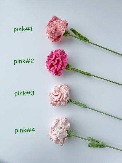 Finished Crochet Carnation|Crochet Flower Bouquet
