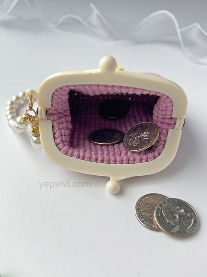 Finished hand crochet coin purse | tulip | Gift ideas