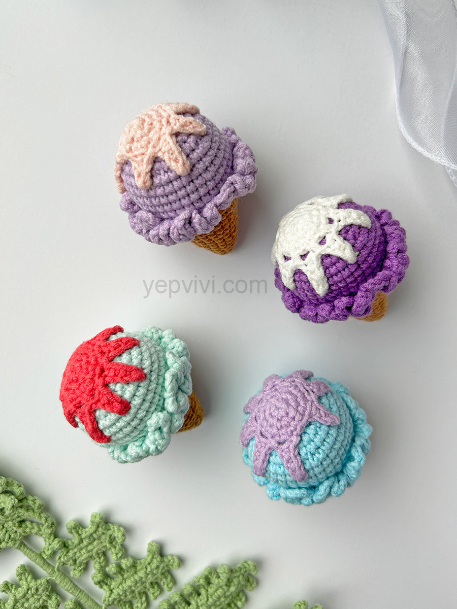 Finished hand crochet Key Chain | Ice cream | Gift ideas