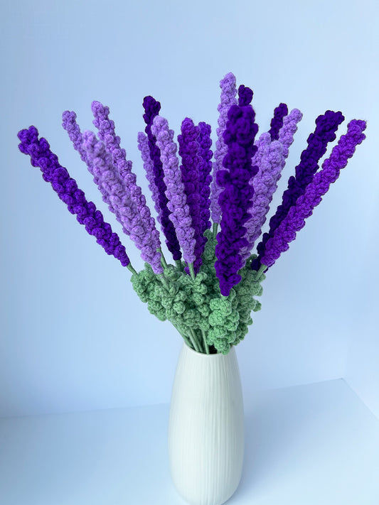 Finished Crochet Lavender|Crochet Flower Bouquet