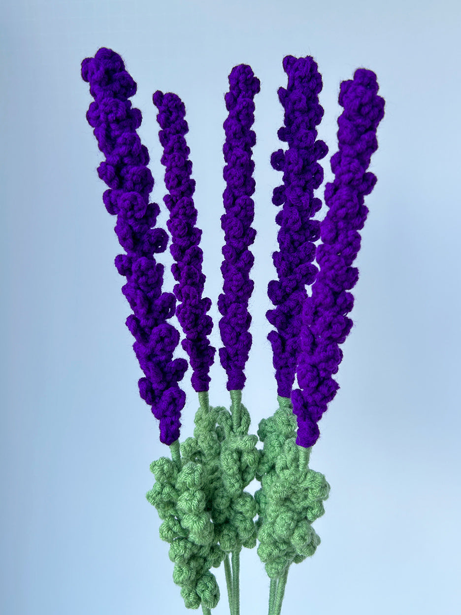 Finished Crochet Lavender|Crochet Flower Bouquet