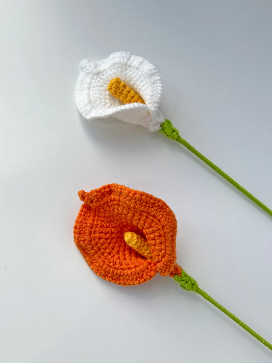 Finished Crochet Calla Lily|Crochet Flower Bouquet
