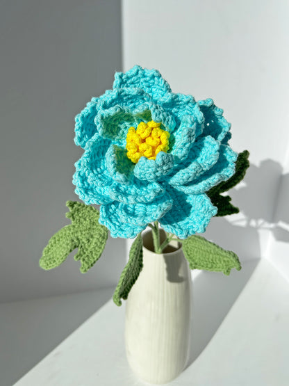 Finished Crochet Peony|Crochet Flower Bouquet