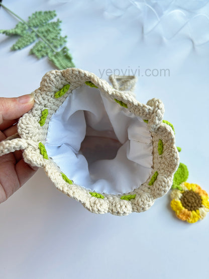 Finished hand crochet Phone Bag | Sunflower | Gift ideas