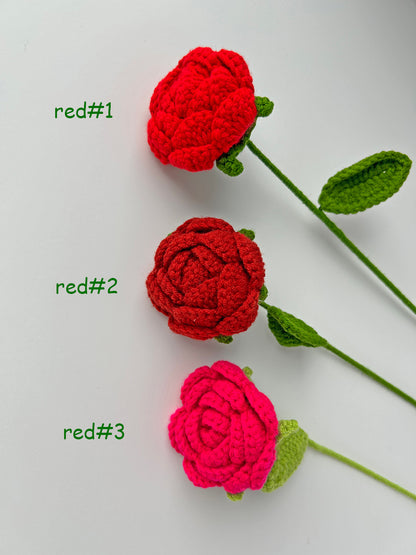 Finished Crochet Rose|simple rose|Crochet Flower Bouquet