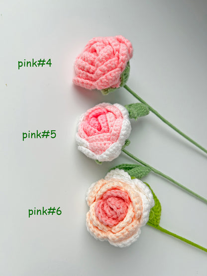 Finished Crochet Rose|simple rose|Crochet Flower Bouquet