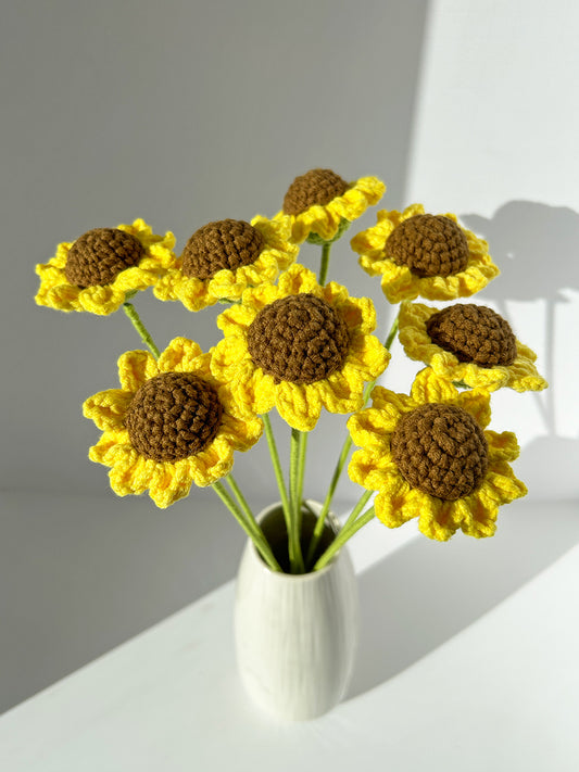 Finished crochet sunflower|simple small sunflower|crochet flower