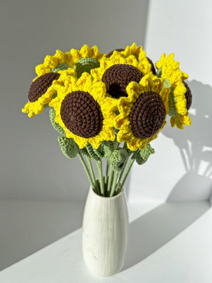 Finished crochet sunflower|simple small sunflower|crochet flower