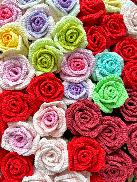Finished Crochet Rose|Crochet Flower Bouquet
